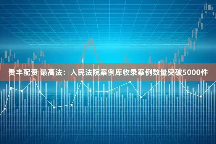 贵丰配资 最高法：人民法院案例库收录案例数量突破5000件